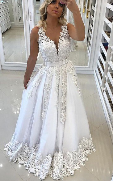 White Lace Prom Dresses | Lace Prom ...